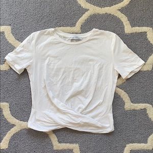 White Zara Knot t-shirt